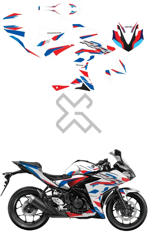 RR Edition Full Body Sticker Compatible with R3 Bs4 | Made In Premium Gloss Vinyl With FPF(Fade Protection Film), Water Proof, Precut Sticker, Pack Of 1 Compatible with Both Side